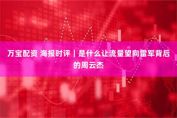 万宝配资 海报时评｜是什么让流量望向雷军背后的周云杰