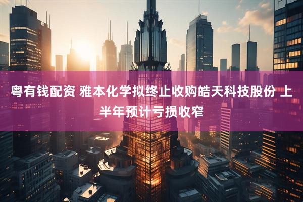 粤有钱配资 雅本化学拟终止收购皓天科技股份 上半年预计亏损收窄