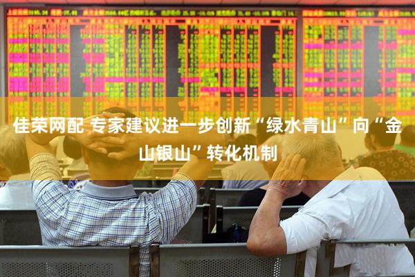 佳荣网配 专家建议进一步创新“绿水青山”向“金山银山”转化机制